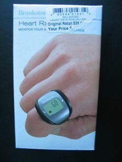 Brookstone Heart Rate Ring SILVER