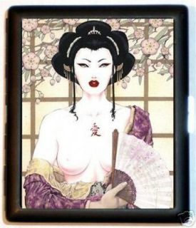 Viviane Japanese Geisha Tattoo ID Wallet Cigarette Case