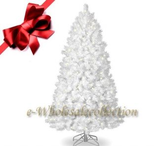 PRE LIT CLEAR ARTIFICIAL FULL WHITE CHRISTMAS TREE
