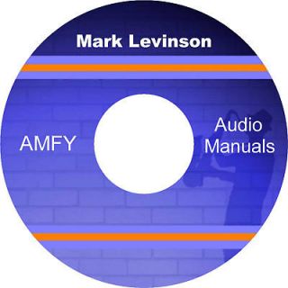 MARK LEVINSON service , ownersmanuals schematics on dvd