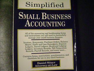 Simplified Small Business Accounting by Daniel Sitarz (1995, Paperback