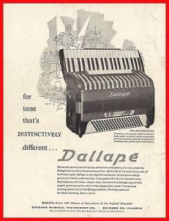 DALLAPE ORGANTONE ACCORDION Original Vintage AD 1957