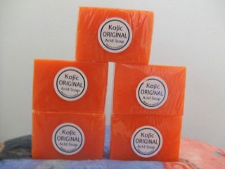 Kojic Acid Whitening Papaya Soap Lot of 5   Dermaline Skin Bleaching