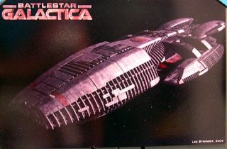 2004 Battlestar Galactica Ship 11x17 Print #1 Lee Stringer