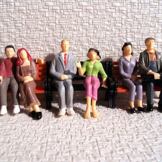 12 pcs All Seated G Scale 1:24 Painted Figure People