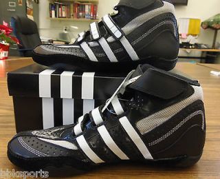 Adidas Extero J Wrestling Shoes 016915 in Black1/WHT/MET SIL Size 3.5