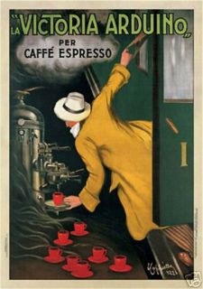 LA VICTORIA ARDUINO VINTAGE POSTER Expresso Coffee ad
