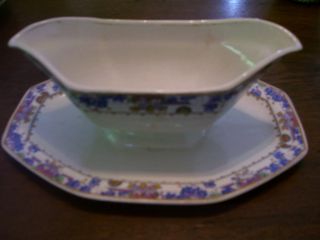 Antique W.H. Grindley China Gravey Boat England C adore Pattern