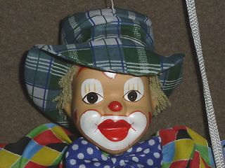 ASHLEY BELLE LIMITED EDITION PORCELAIN CLOWN ON SWING MARIONETTE DOLL