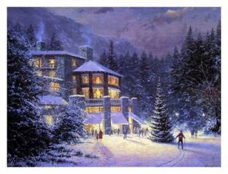 Christmas At The Ahwahnee prints oil painting on canvas 18X24