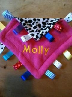 Personalised Taggy Blankie, Comforter, Animal Prints, Baby,Toddler
