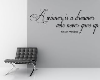 Nelson Mandela Dreamer Wall Decal Quote Inspirational