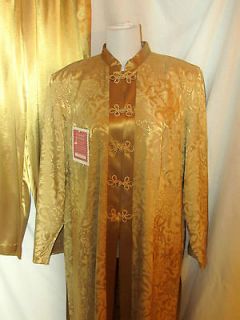 Sz 18W RM Richards Karen Wong Gold Evening Oriental Kimono Jacket