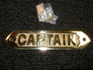 Collectible Nautical Brass Captain Sign or Office / Home Wall Plaque
