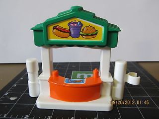 FISHER PRICE LITTLE PEOPLE HOT DOG BURGER STAND SIDE PIECE CARNIVAL