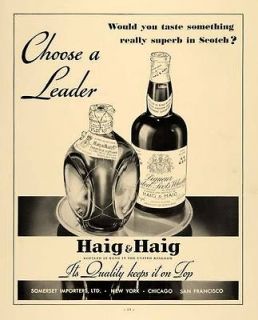 Haig & Haig Liqueur Scots Whisky Alcohol Drinks   ORIGINAL ADVERTISING