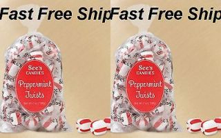 Peppermint Twists Candy Mints 7oz Per Bag Unique Airy Texture Melt