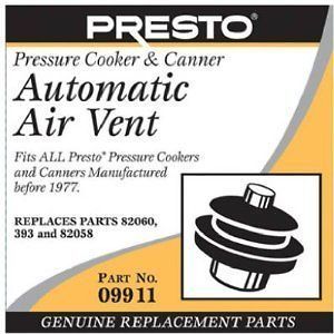 Presto Pressure Cooker Automatic Air Vent 09911
