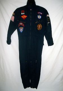 Navy   Blue Coverall Jumper with RECRUITER AIRBORNE RANGER Patches