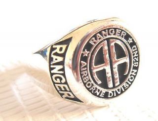 STERLING SILVER 925 USA Army 82nd Airborne Ranger RING