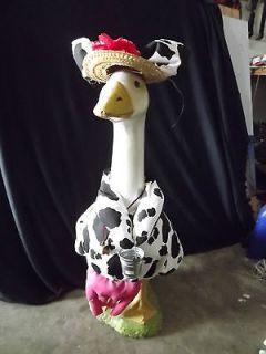 28 concrete painted goose Cow outfit