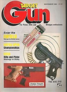 TARGET GUN November 1985   Enfield SA80, SIG 210, Pardini Fiocch i SPE