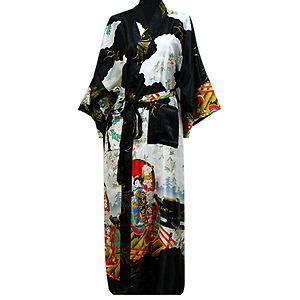 Geisha Kimono Bath Robe Night Gown One Size