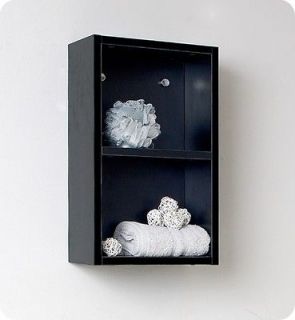 Fresca Small Linen Cabinet w/ Two Open Storage Shelves   FST8092BW