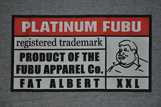 FUBU Platinum Fat Albert 2XL XXL T Shirt Lime Green Graphic