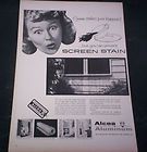 1953 Ad Alcoa Aluminum Screen Stain Storm Windows