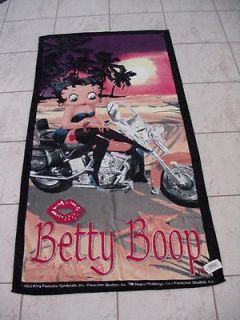 Betty Boop BEACH TOWEL   BIKER DESIGN RETIRED ITEM