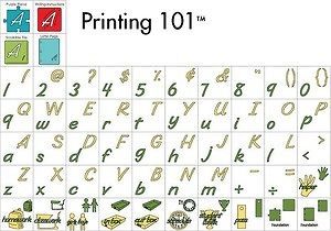 Cricut Cartridge PRINTING 101 Limited Edition Basics Alphabet