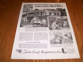 1953 TRAILER COACH MANUFACTURERS ASSN.MODERN MOBILE HOMES AD
