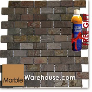 12X12 Multi Color Slate Tile & Stone Mosaic Sheet for Flooring