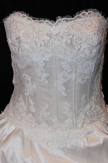 NWT Size 12 La Sposa Suecia Off White formal lace bridal gown