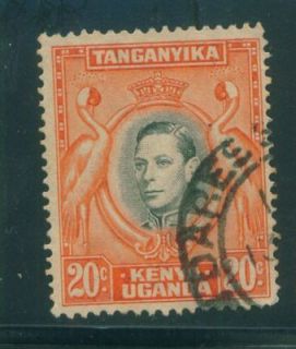 Postmark Cancel King George V1 1938 Kenya, Uganda , Tanganyika Crown