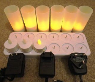 BN Rechargeable LED Tea Light Candles, Flameless & Environmental