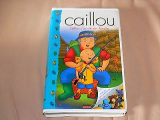 CAILLOU SAMUSE EN FAMILLE VHS Video Movie FRENCH Language PBS CINAR