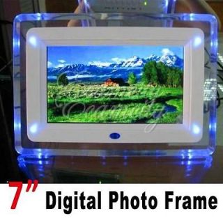 TFT LCD Digital Photo Movies Frame  MP4 Player Alarm Clock Light