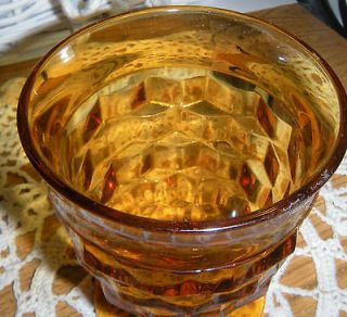Vintage AMBER Drinking Glass FOSTORIA? INDIANA?