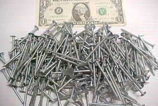 Lot 200 Galvanized Roofing Nails 8 x 2.5 Barbed Shank Carpentry