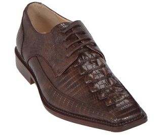 Bolano Brown Mens Dress Shoe Style M0820 065 Oxford Croco tail Lizard