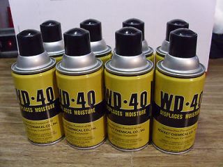 Lot of 8 WD 40 8 Oz Can Bottle with Straw Nostalgic Look Same Modern