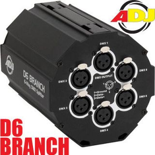 American DJ D6 Branch 6 way DMX Splitter/Ampli fier 3 Pin XLR FREE 2
