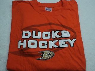 Anaheim Mighty Ducks Hockey T Shirt Orange Sz. XL