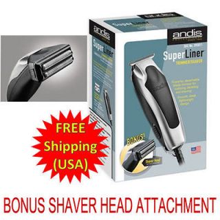 Andis SuperLiner Trimmer 04810 RT 1 w/ BONUS Shaver Head Attachment