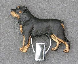 ROTTWEILER Dog Show Ring Clip Handpainted