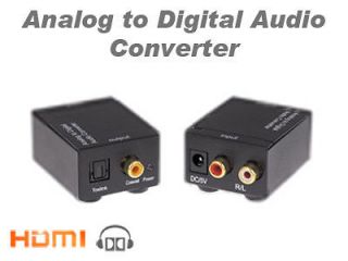 HDMIACV ANALOG to DIGITAL AUDIO CONVERTER RCA INPUT to S/PDIF or