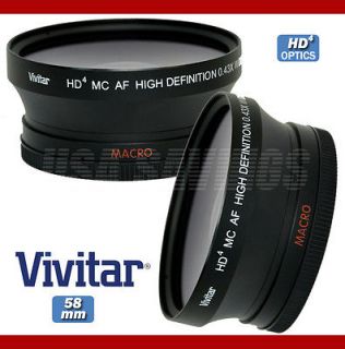 Newly listed Wide Angle 58mm Lens HD4 With Macro 0.43x For CANON 600D