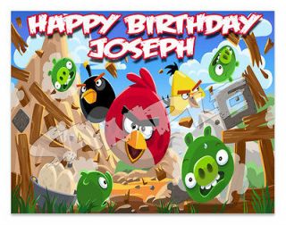 Angry Birds Edible Image Cake Topper Personalized